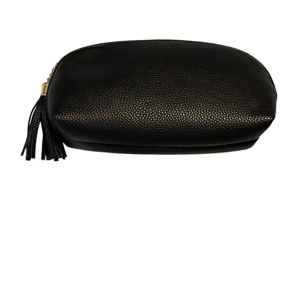 Malibu sky vegan leather cosmetic bag. Like.